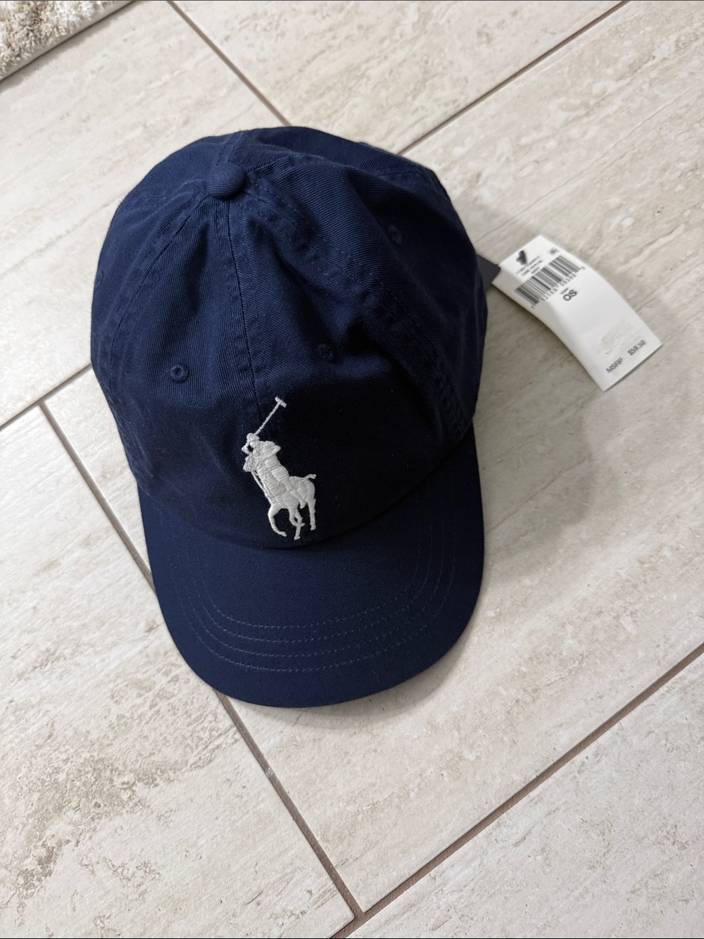 Ralph Lauren mens Navy Baseball Cap with White Polo Pony .. NWT .. authentic